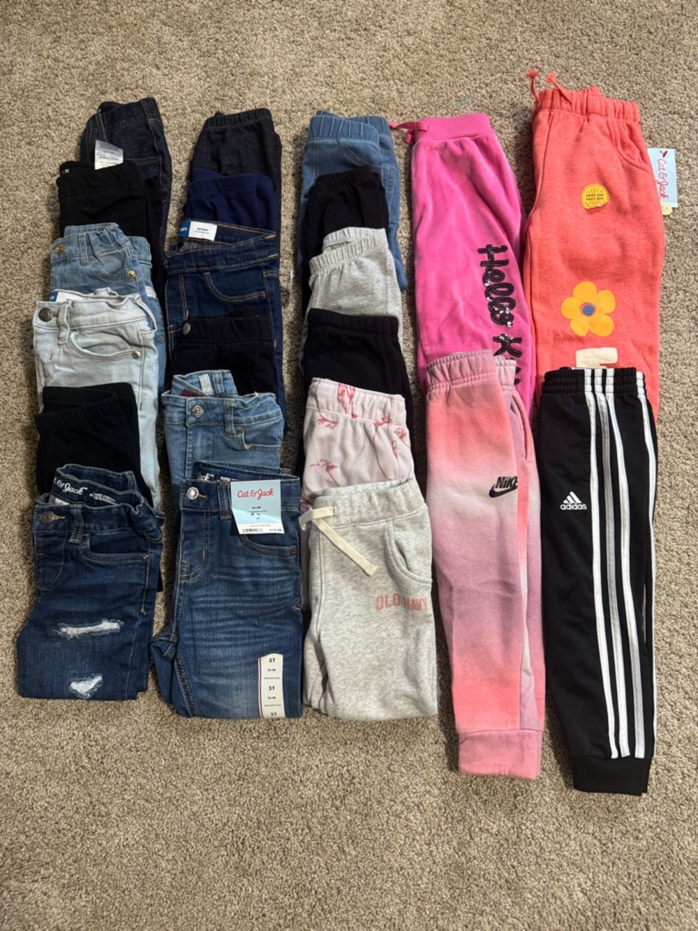3T Toddler Girl’s Pants Leggings Jeggings Bundle Lot + 1 more see next photo